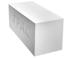 Газобетонный блок ГРАС D350, 600x250x350 мм